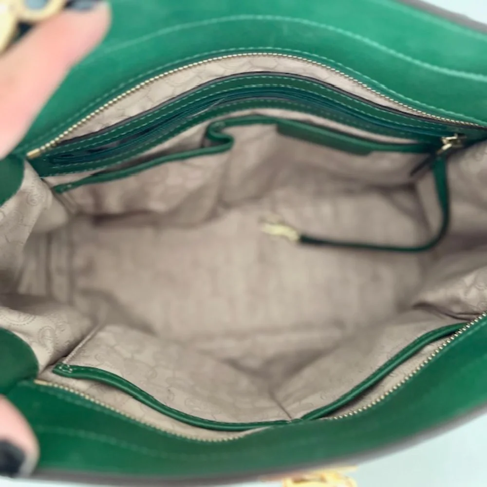 Michael Kors Green Hamilton Large Traveler Bag-New with detached tags - Picture 5 of 11